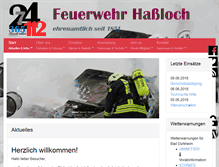 Tablet Screenshot of feuerwehr-hassloch.de